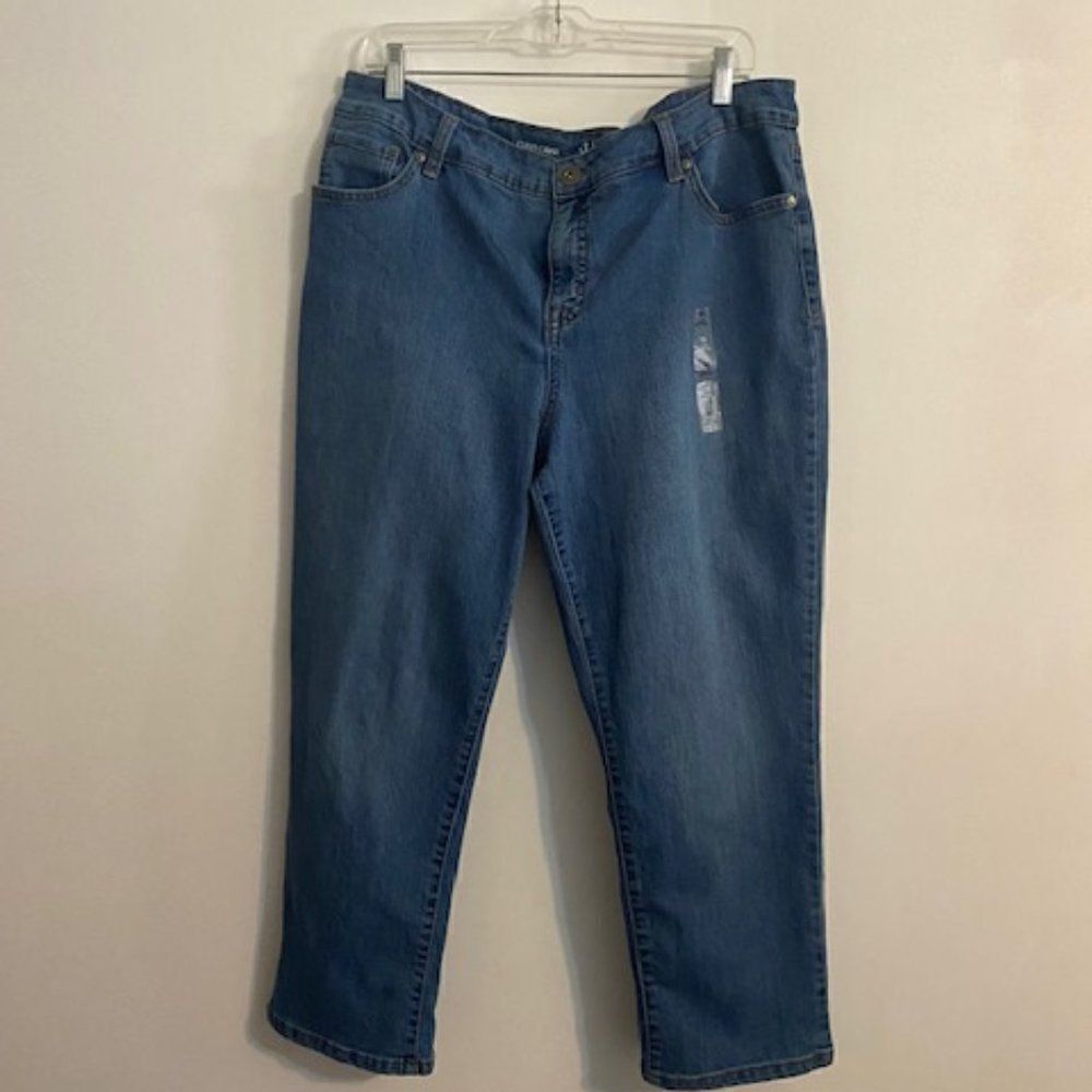 Style & Co 5 pocket Curvy denim Capri's, size 16